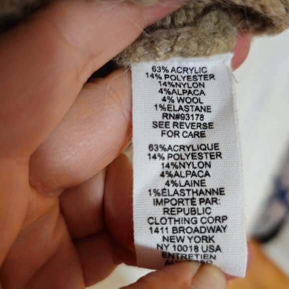 FOR THE REPUBLIC 4% alpaca blend KNIT SWEATER SIZE XS - Picture 7 of 8